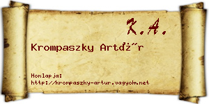 Krompaszky Artúr névjegykártya